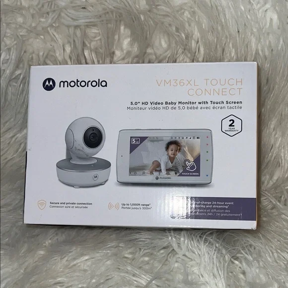 NIB Motorola VM36XL Touch Connect 5 HD Wi-Fi Video Baby Monitor/Touch Screen